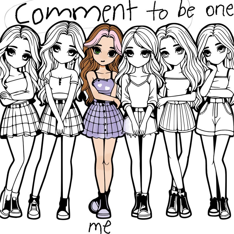 a group of girls realistic