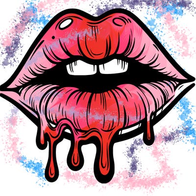 lips that look realistic and drip