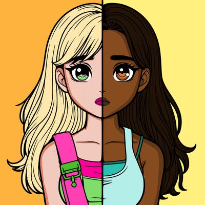 realistic girl split