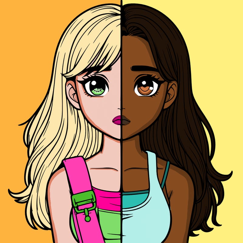 realistic girl split