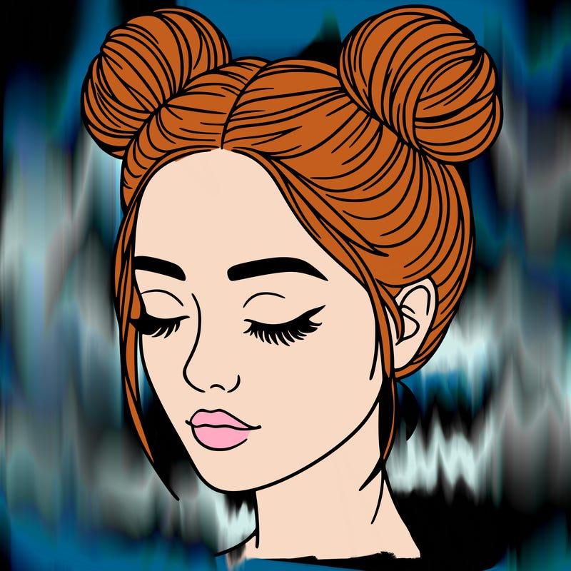 woman with hair buns