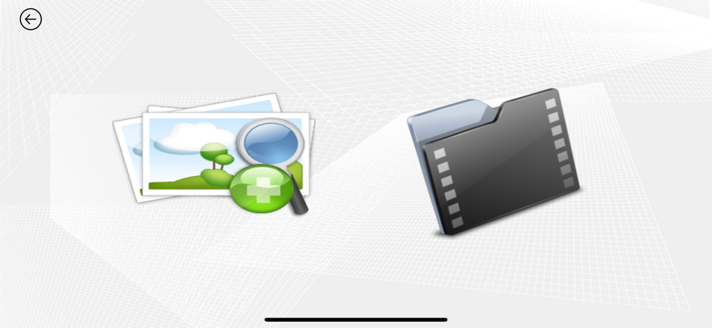 BK WIFI - BK WIFI app interface showing icons for photo and video media management