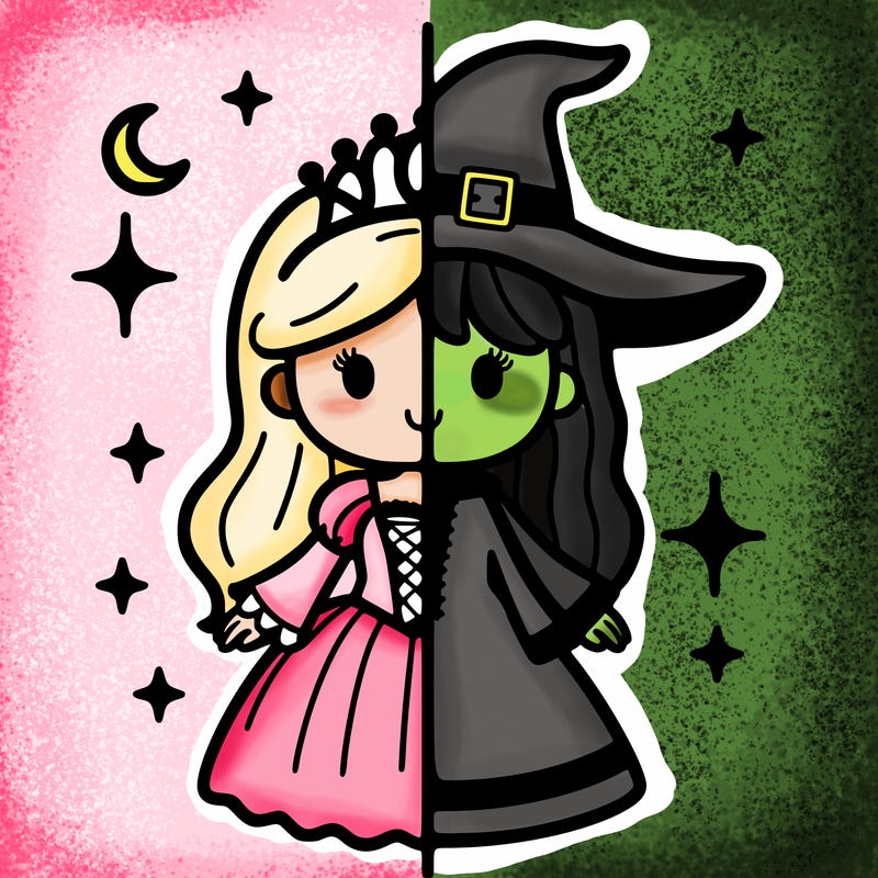 split princess and witch