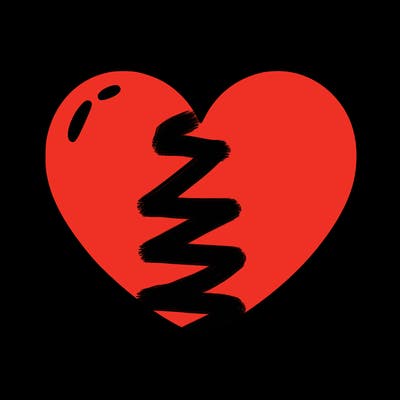 a blank heart