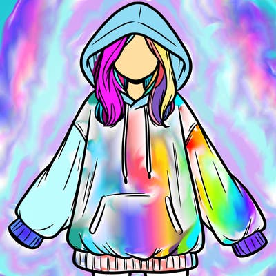 girl in oversized hoodie