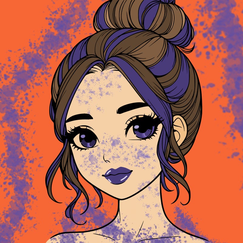 realistic pretty girl with hair in bun