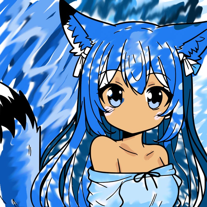 manga character girl fox ears and tail