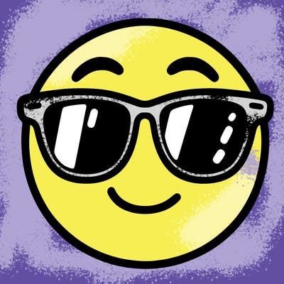 emoji with sunglasses