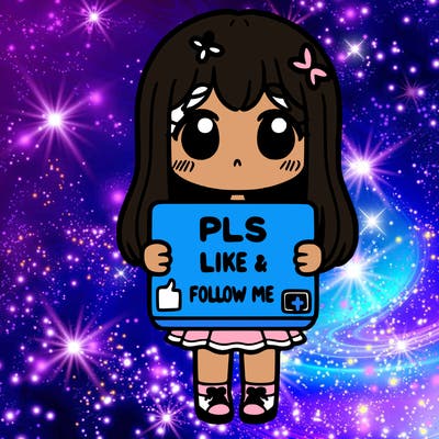 girl holding a sign that says pls like and follow me