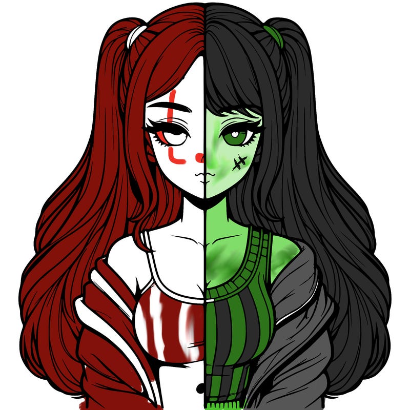 realistic girl split