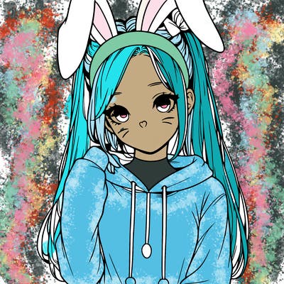 realistic teen girl in a bunny outfit