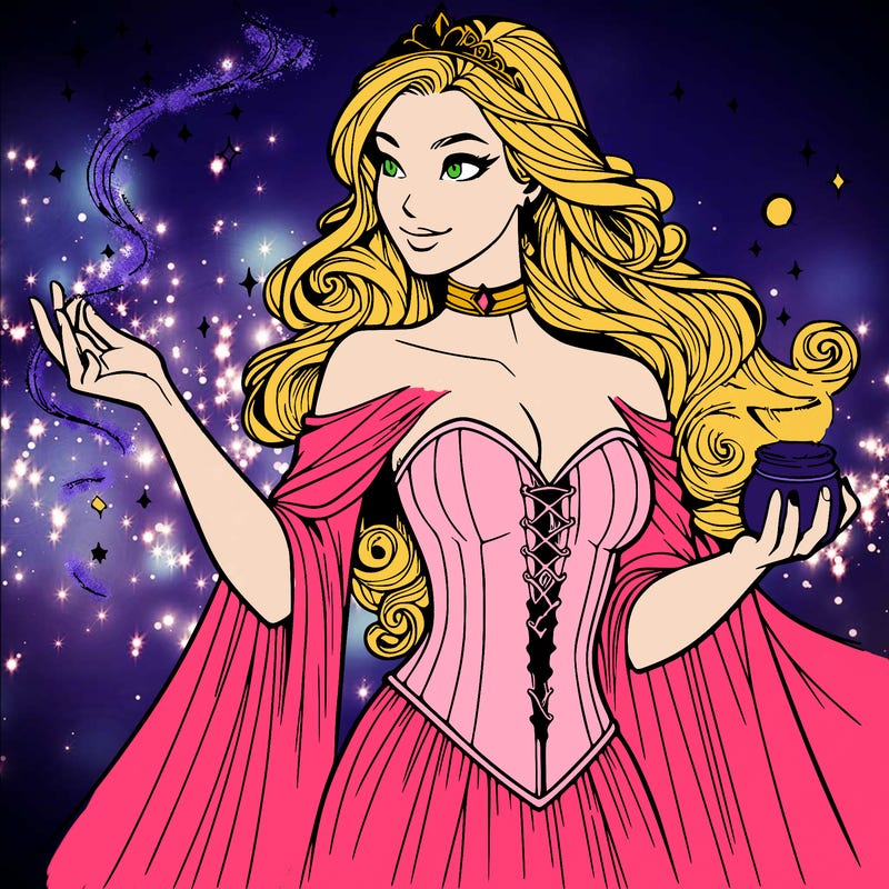 realistic magic woman