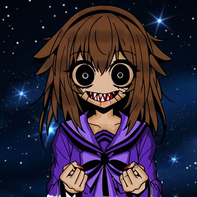 scary girl anime