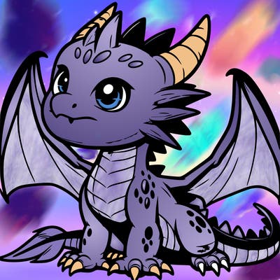 fierce baby night dragon