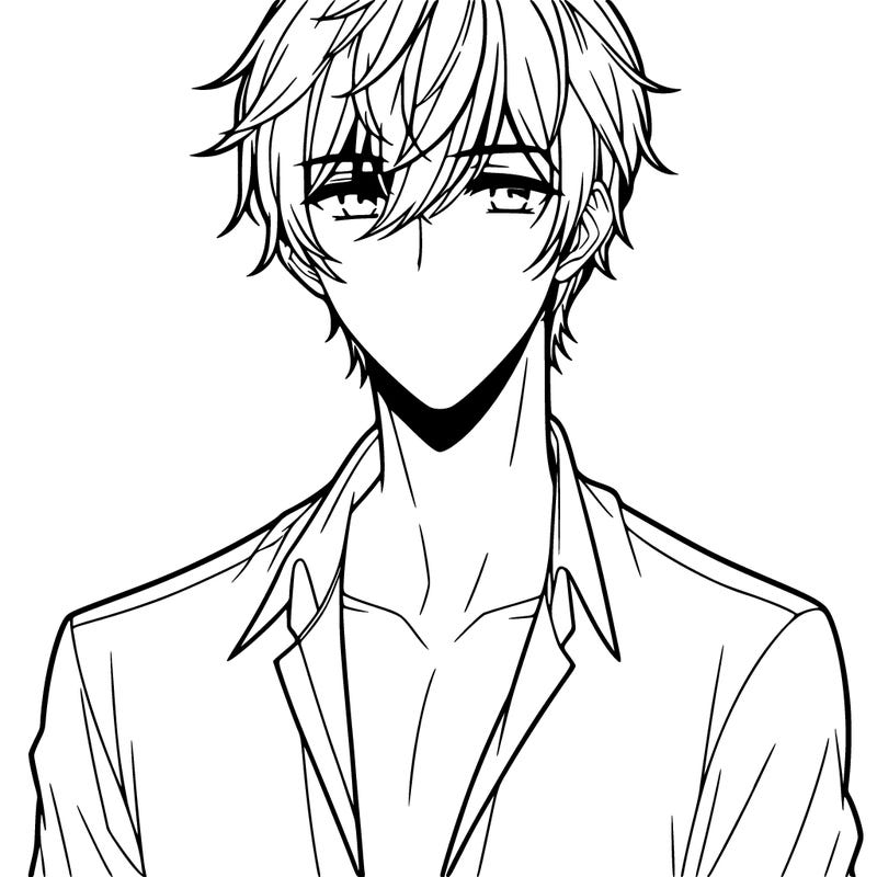 hot boy manga style
