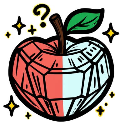 very shiny crystal apple