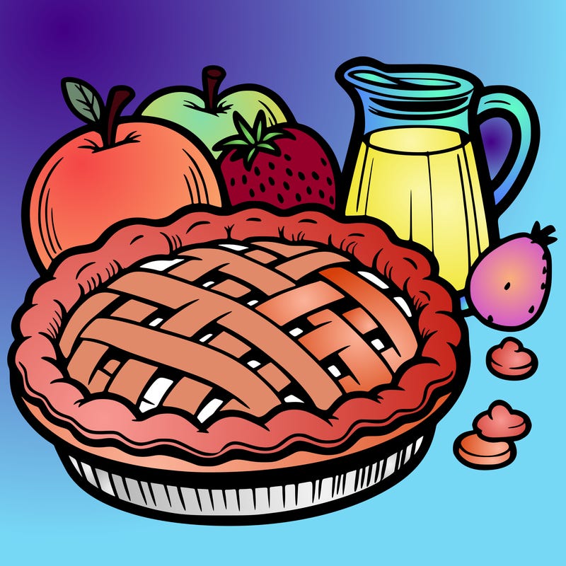 a pie of food