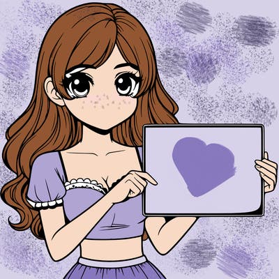 realistic pretty girl holding blank sign