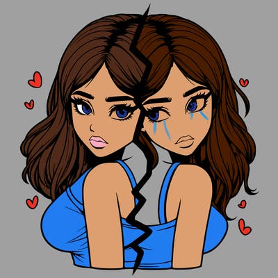 realistic girl split