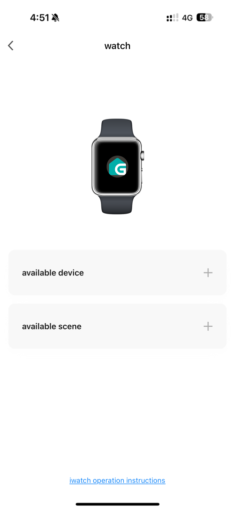 Grid Connect app interface for configuring smart home devices and scenes on an Apple Watch