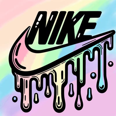 dripping nike logo