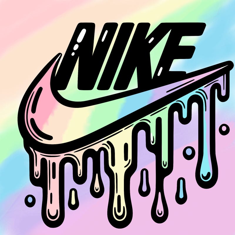 dripping nike logo