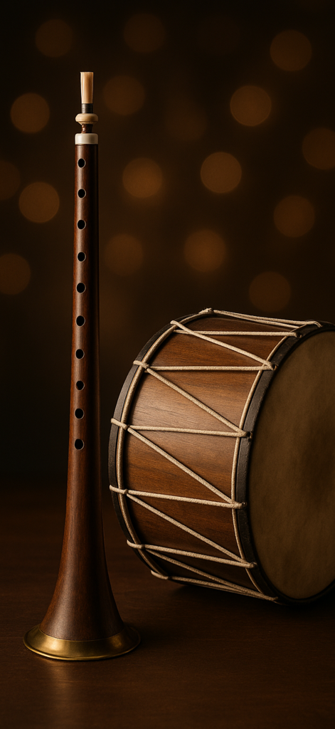Davul & Zurna - Una zurna de madera tradicional y un gran tambor davul utilizados en la música folclórica turca.