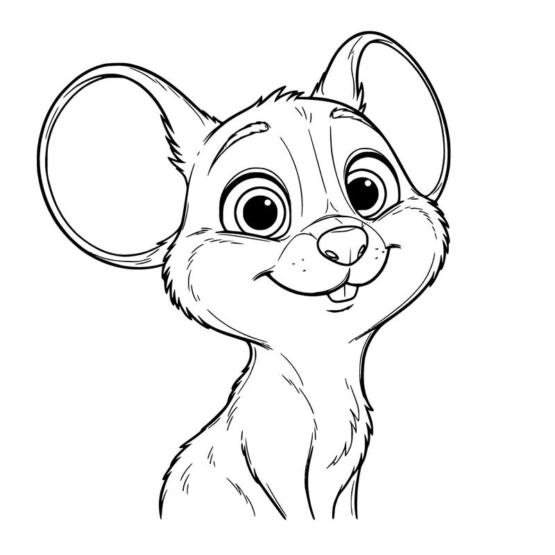 acute 3-d mouse with a heart shaped nose