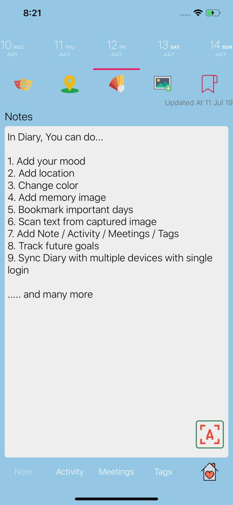 Daily Diary - Journal - Moment - Lifestyle App | MWM