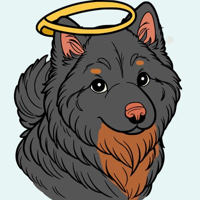 northern inuit dog with halo