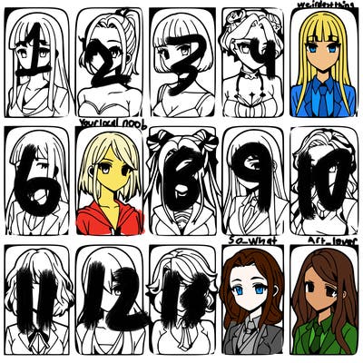 girls that look diffrent anime