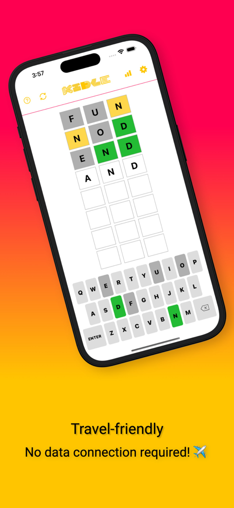 Kidle - Gioco di parole Kidle per bambini con modalità offline adatta ai viaggi.