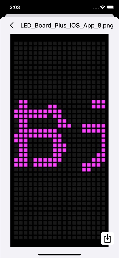 Interface of Images Crawler app showing a preview of a crawled pixelated graphic on a black background.