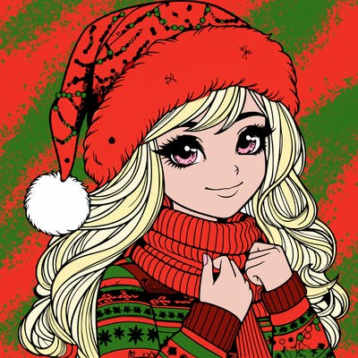 realistic christmas girl