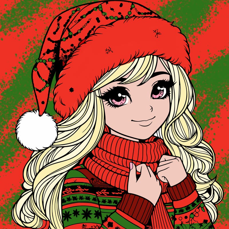 realistic christmas girl