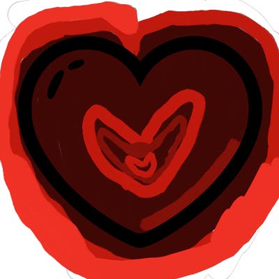 a blank heart