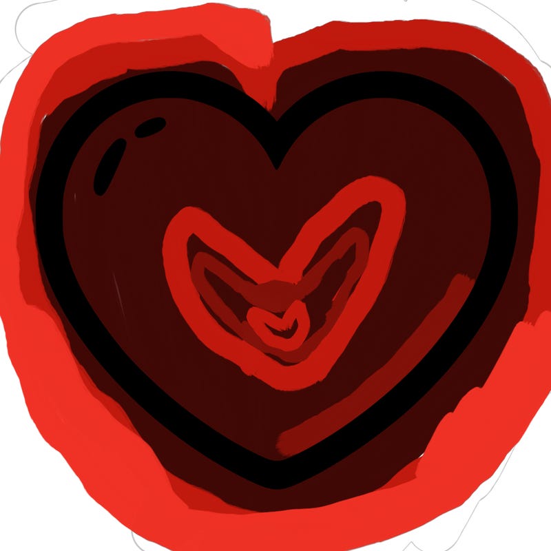 a blank heart
