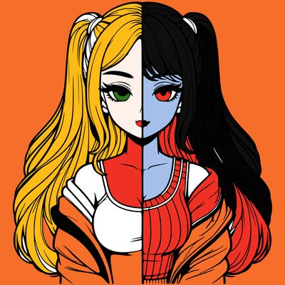 realistic girl split