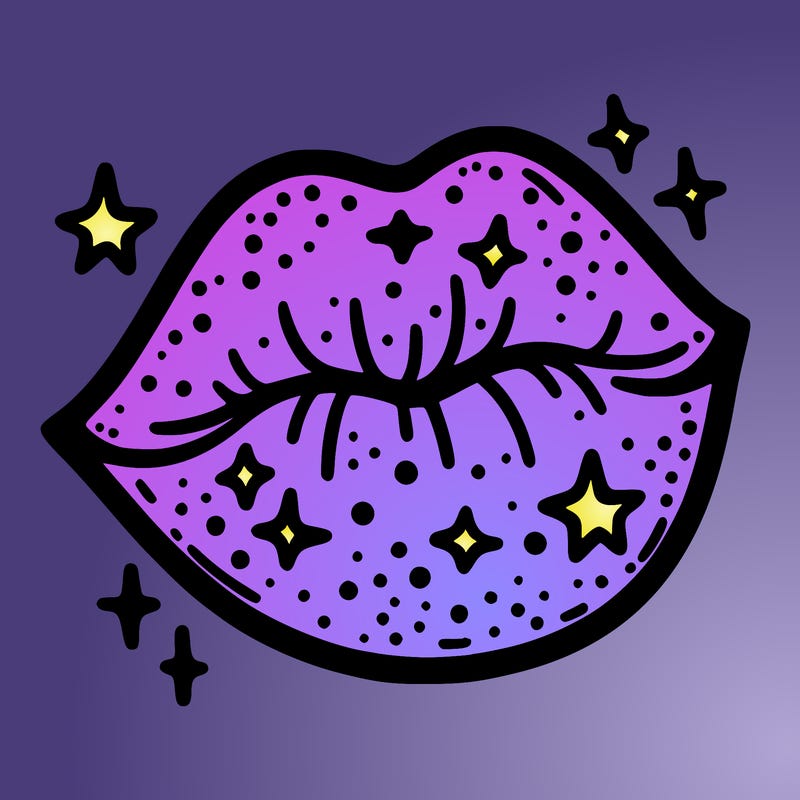 glittery lip