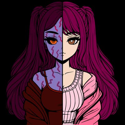 realistic girl split