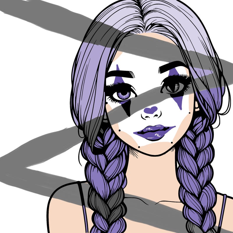 realistic girl with braids