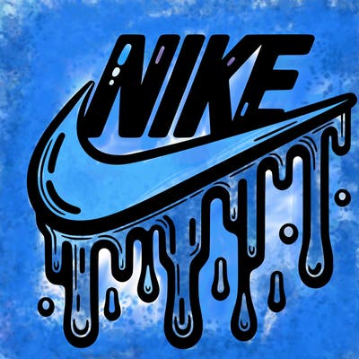 dripping nike logo