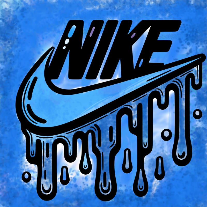 dripping nike logo