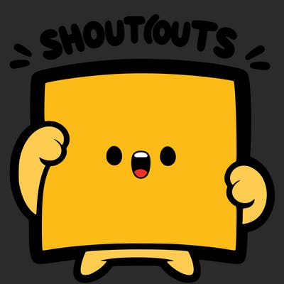 blank canvas that says above it shoutouts