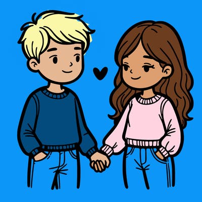 couple holding hands