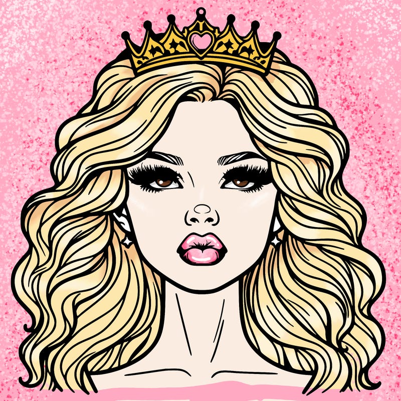glinda realistic with lips and crown