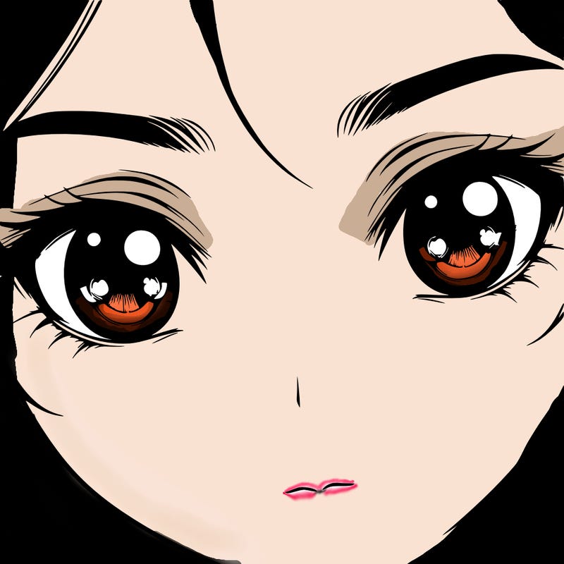 realistic eyes on a girls face