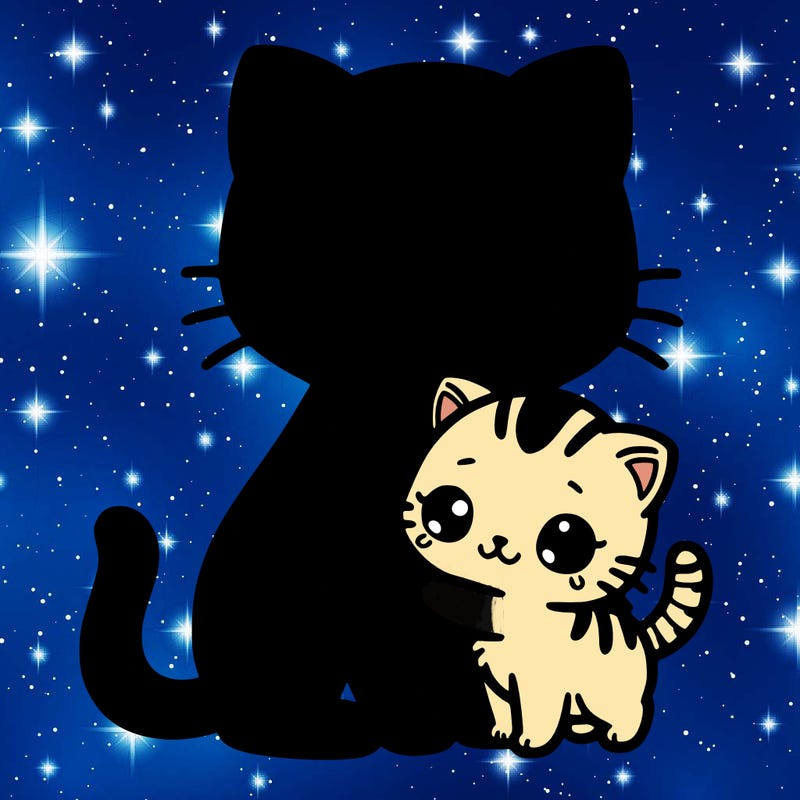 cute little kitten with mom