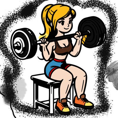 woman lifting weights
