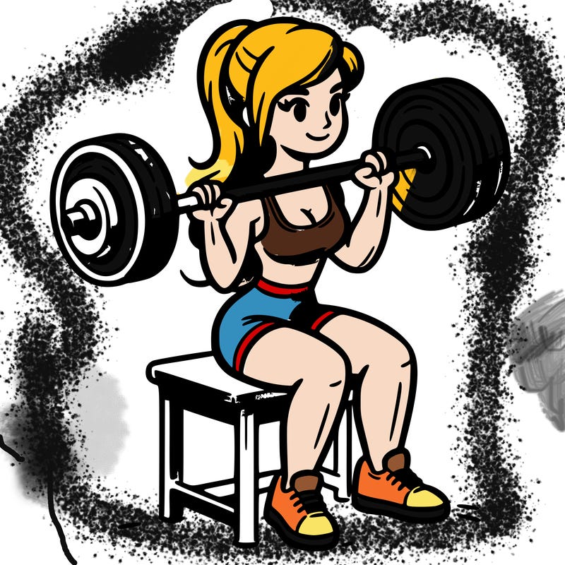 woman lifting weights
